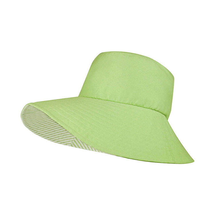 Premium Custom Reversible Wide-Brim Sun Hat with Striped Interior Lining Breathable Cotton Canvas Garden Hat with Stitched Brim for Gardening Travel and Promotional Branding