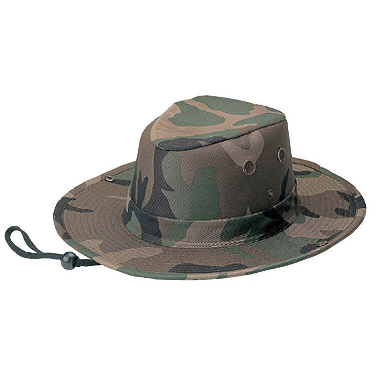 Premium Custom 9001AY Snap-Brim Boonie Hat with Side Poppers and Central Crown Crease Woodland Desert Camouflage Outdoor Tactical Cap for Hunting Outdoor Work and Promotional Branding