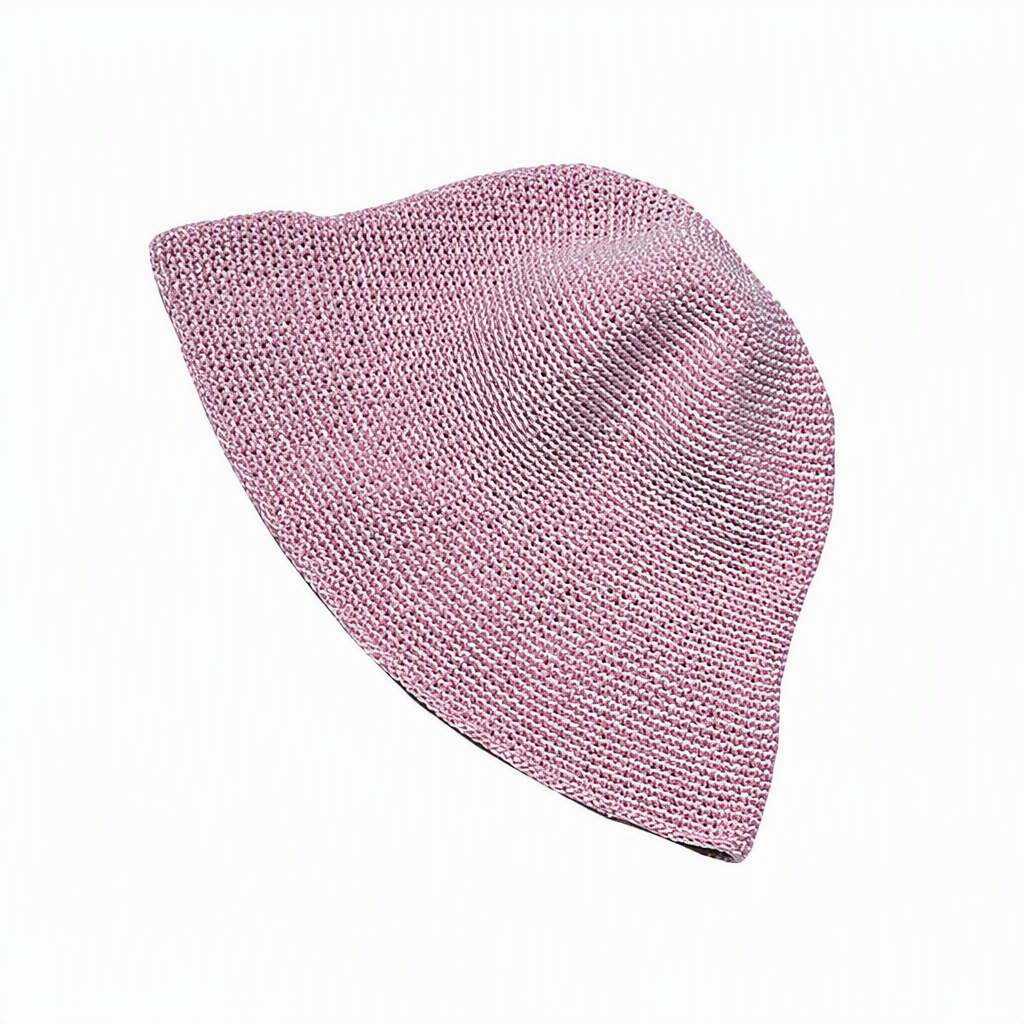 Premium Custom 2809 Knit Crochet Bucket Hat Three Colorways Soft Pebbled Texture Floppy Brim Handcrafted Yarn Outdoor Summer Sun Hat for Casual Wear Travel and Promotional Branding