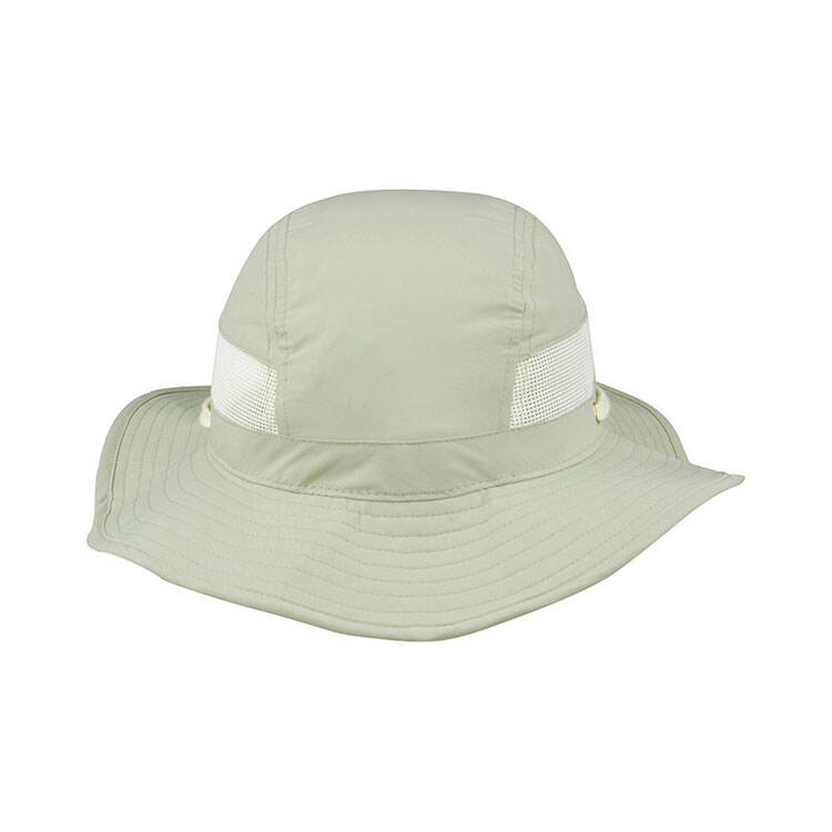 Premium Custom J7215 Dome-Crown Bucket Hat with White Mesh Ventilation Panels and Adjustable Chin Cord Wide Stitched Brim Outdoor Sun Cap for Hiking Fishing Travel and Promotional Branding