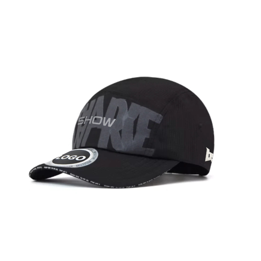 Premium Custom Sporty 5-Panel Unstructured Digital Printed Custom Silicone Label Sandwich Visor Baseball Cap  Professional Baseball Cap with Custom Logo Embroidery for Daily Wear and Outdoor Activities