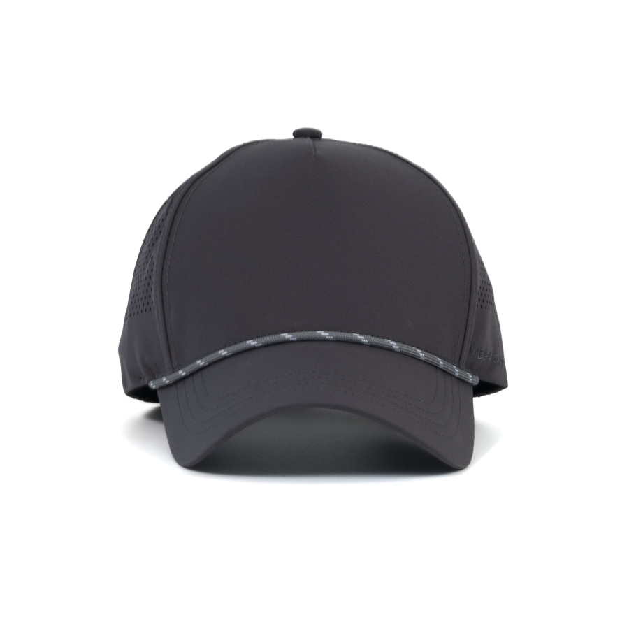 Premium Custom 5-Panel Laser Perforated Mesh Rope Sports Baseball Cap, Polyester Breathable Athletic Cap Professional Baseball Cap with Custom Logo Embroidery for Daily Wear and Outdoor Activities