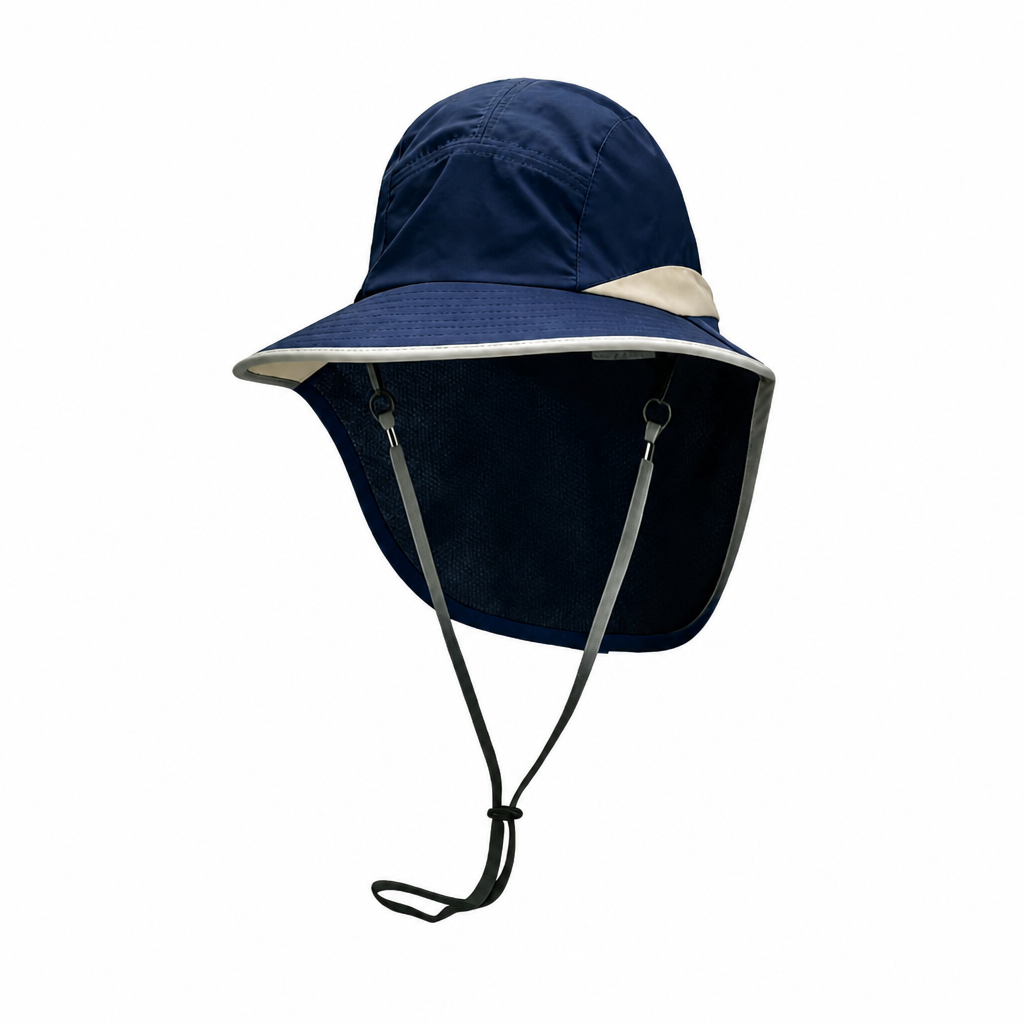 Premium Custom Wild Brim Waterproof UV Protection Bucket Hat with Cape Professional Baseball Cap with Custom Logo Embroidery for Daily Wear and Outdoor Activities