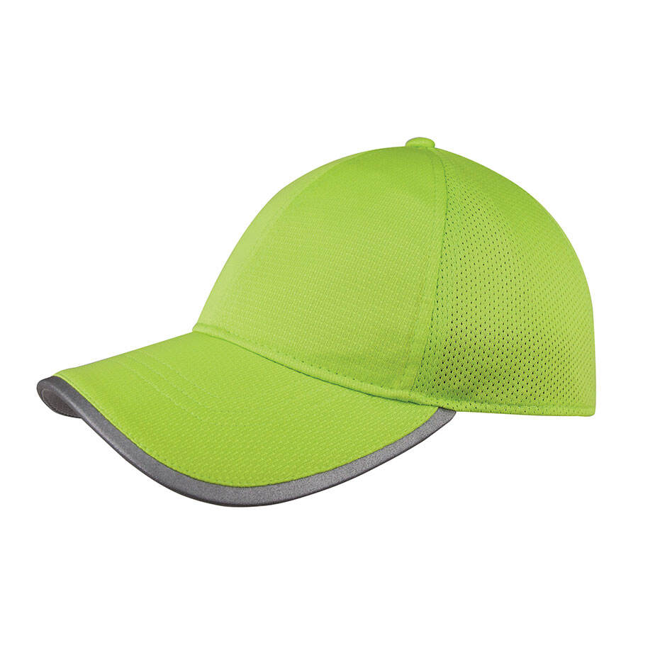 Premium Custom Structured Performance Baseball Cap with Matching Mesh Panels and Reflective Visor Trim Breathable Sports Hat Adjustable Closure for Running Outdoor Activities Team Uniforms and Promotional Branding