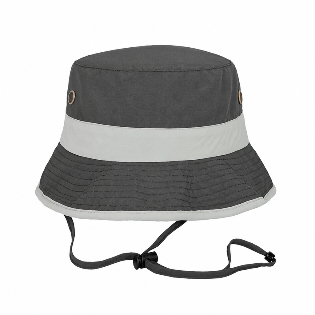 Premium Custom Breathable Packable Bucket Hat with Metal Eyelets Adjustable Drawstring Custom Printed Logo Professional Baseball Cap with Custom Logo Embroidery for Daily Wear and Outdoor Activities