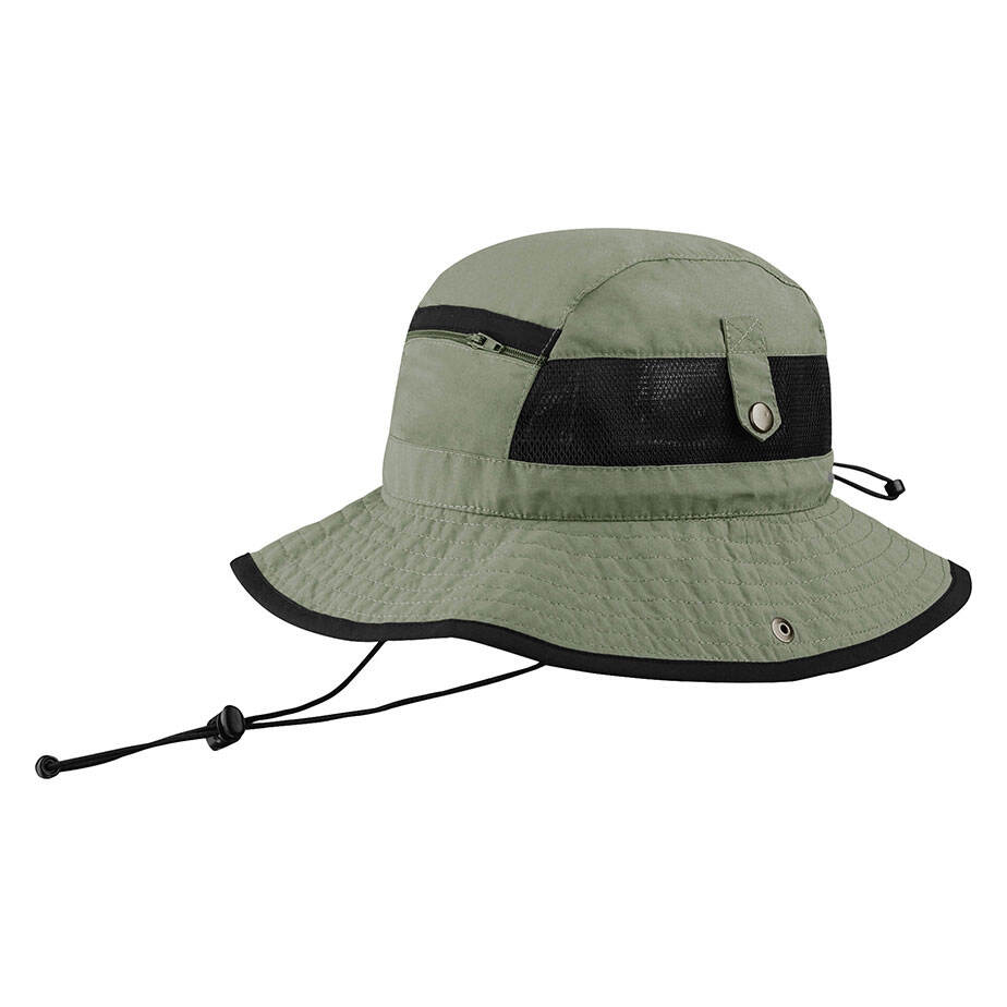 Premium Custom Promotional J7225 Mesh Ventilated Nylon Wide Brim Flap Cap UPF 50+ Sun Protection Outdoor Hiking Fishing Hat with Adjustable Draw Cord and Neck Flap Branded Athletic Headwear