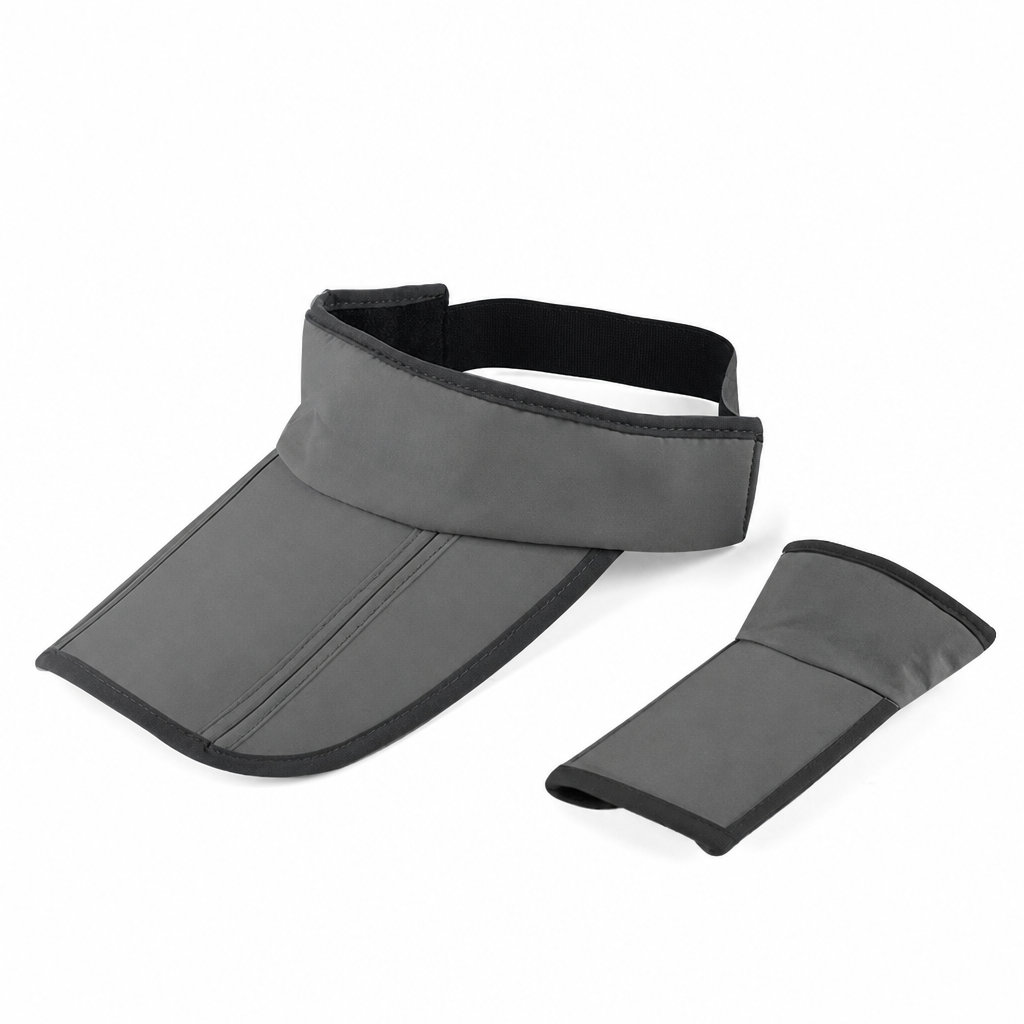 Premium Custom 3-Fold Packable UV Protection Open Top Sun Visor with Elastic Sweatband Professional Baseball Cap with Custom Logo Embroidery for Daily Wear and Outdoor Activities