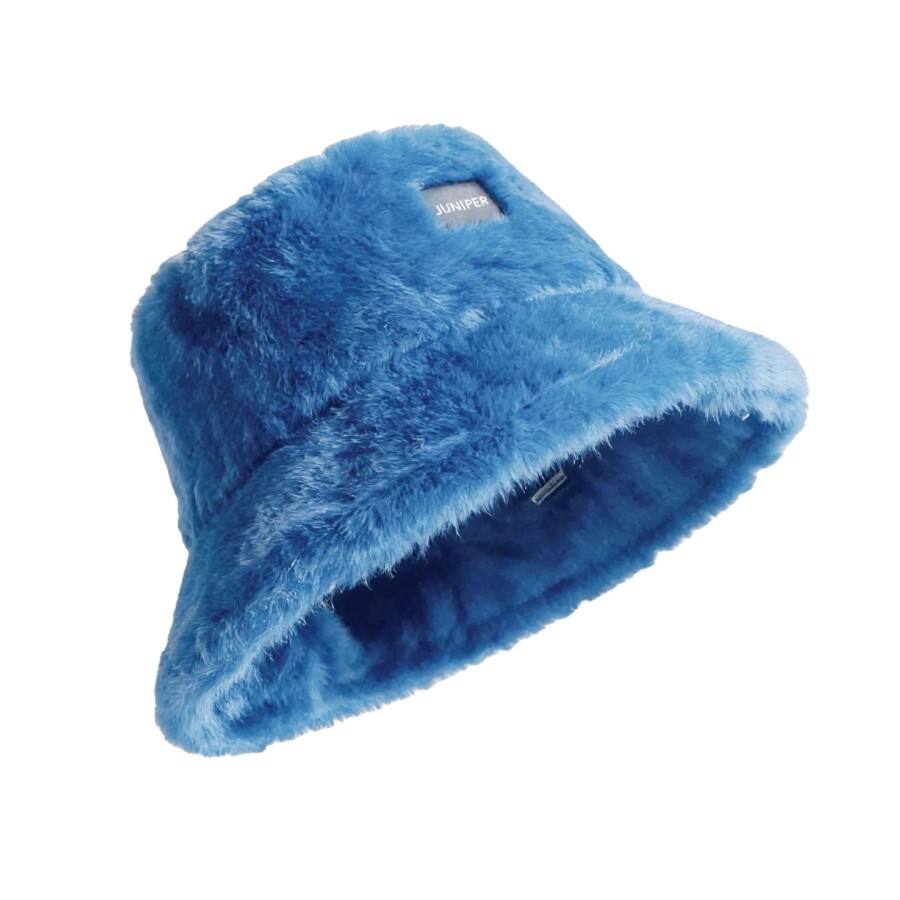 Premium Custom Faux Rabbit Fur Winter Wide Brim Bucket Hat with Custom Leather Logo Professional Baseball Cap with Custom Logo Embroidery for Daily Wear and Outdoor Activities