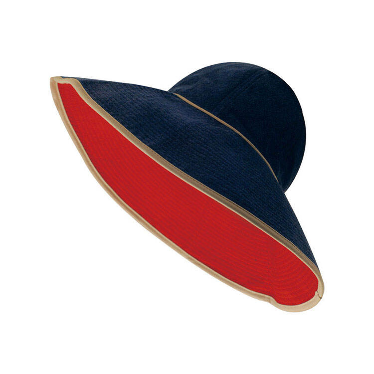 Premium Custom 6590 Two-Tone Flip-Brim Sun Hat Two Colorways Dome Crown Reversible Brim Look Woven Cotton Outdoor Summer Sun Hat for Beach Travel Gardening and Promotional Branding