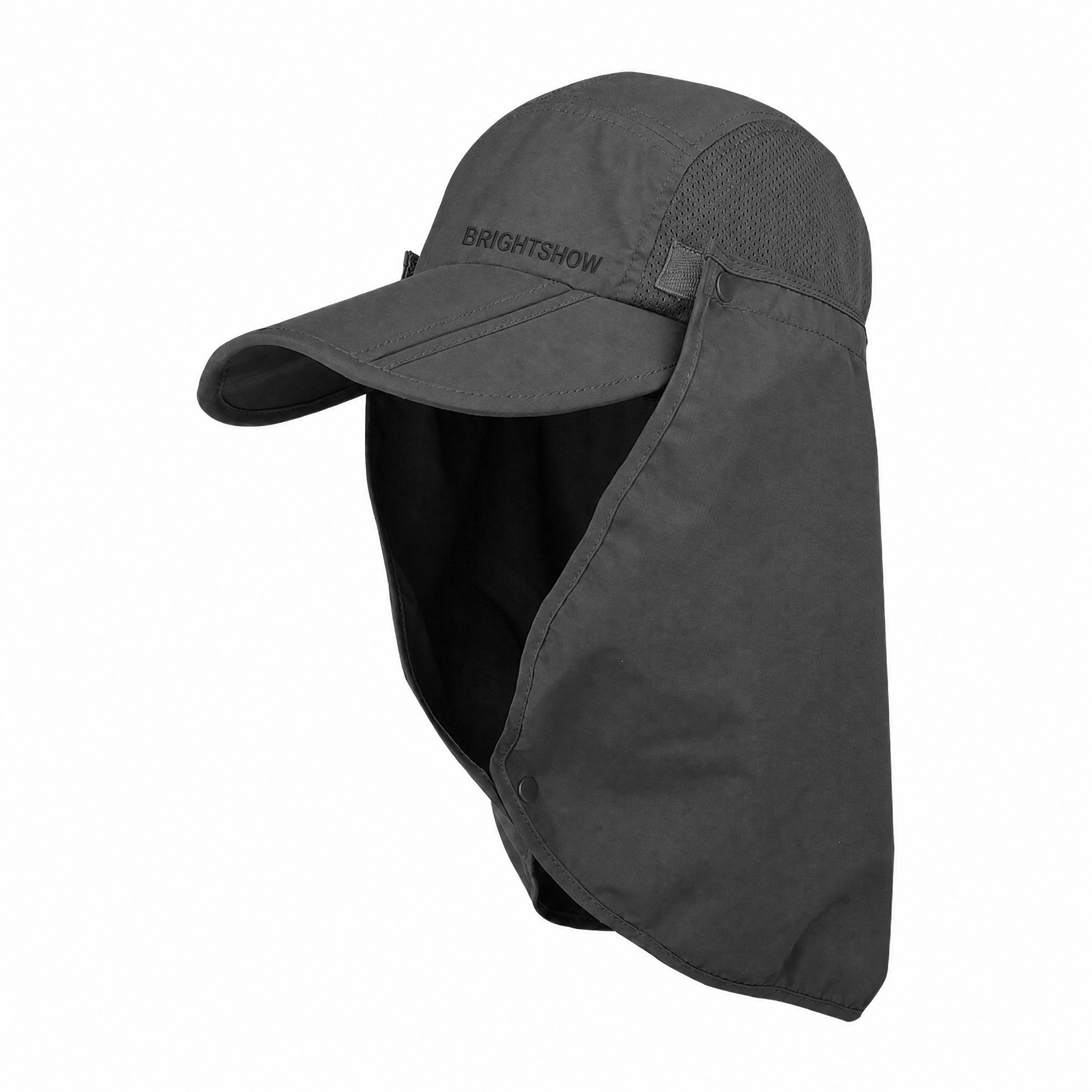 Premium Custom Promotional J7236 Taslon UV Neck Flap Cap with Built-in Storage Bag UPF 50+ Sun Protection Outdoor Fishing Hat Packable Hiking Travel Sun Hat Branded Athletic Headwear



