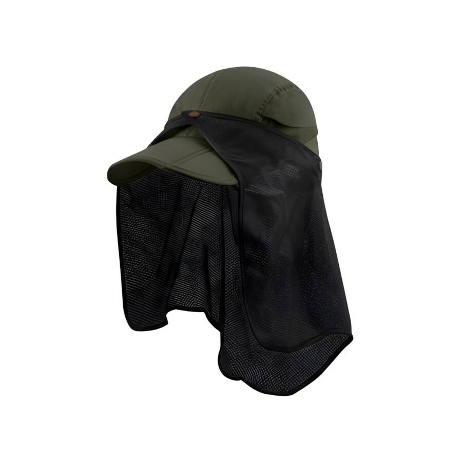 Premium Custom Long Brim 3-Fold Foldable Breathable Mesh Baseball Cap with Detachable Cape Professional Baseball Cap with Custom Logo Embroidery for Daily Wear and Outdoor Activities