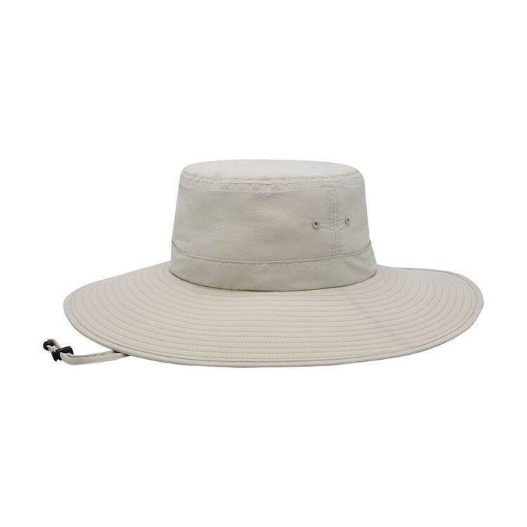 Premium Custom J7269 Wide-Brim Boonie Hat with Tonal Embroidered Logo and Adjustable Chin Cord Breathable Outdoor Sun Cap for Hiking Travel and Promotional Branding