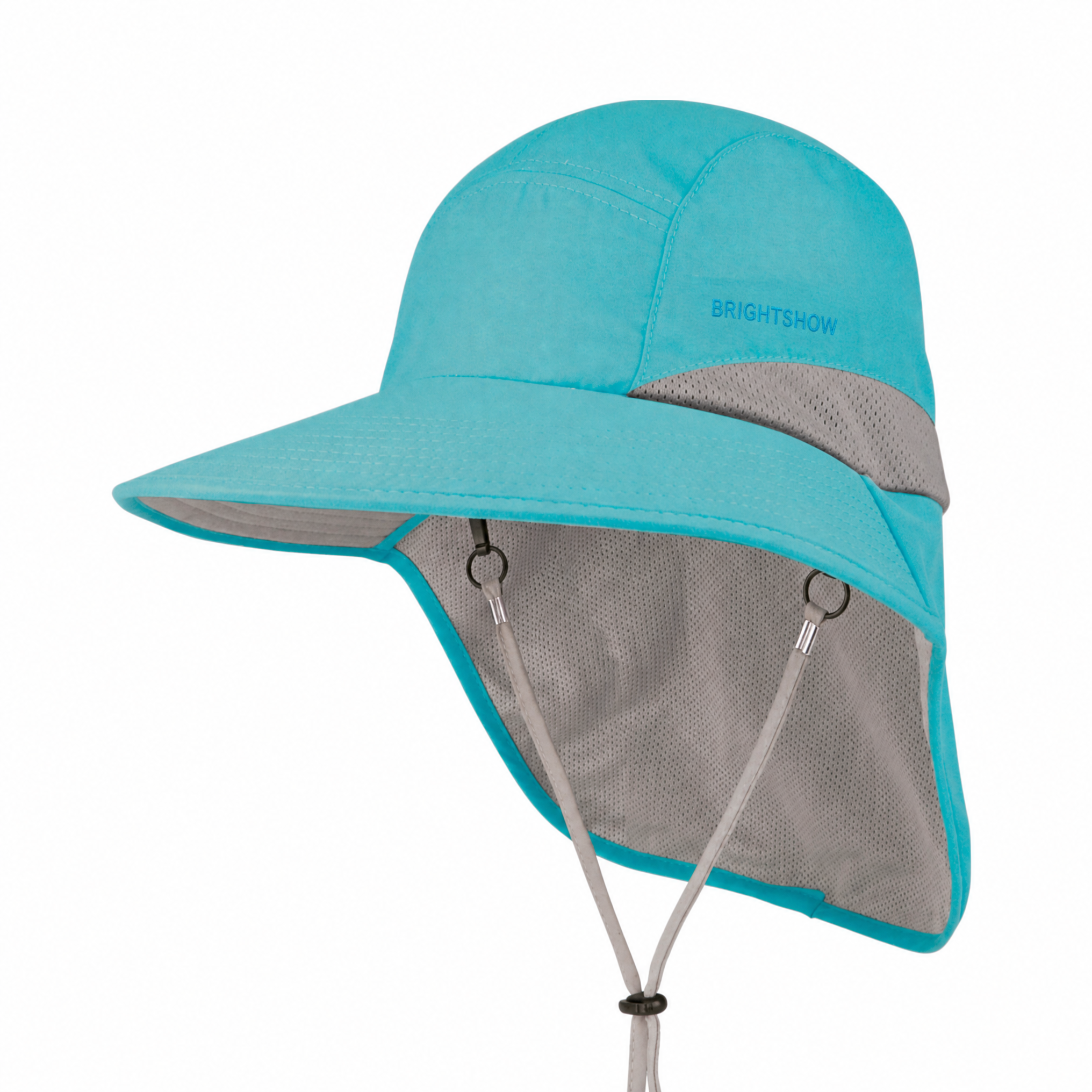 Premium Custom Promotional J7249 Taslon UV Neck Flap Cap UPF 50 Plus Sun Protection Outdoor Fishing Hat with Adjustable Draw Cord and Integrated Neck Coverage Branded Athletic Headwear


