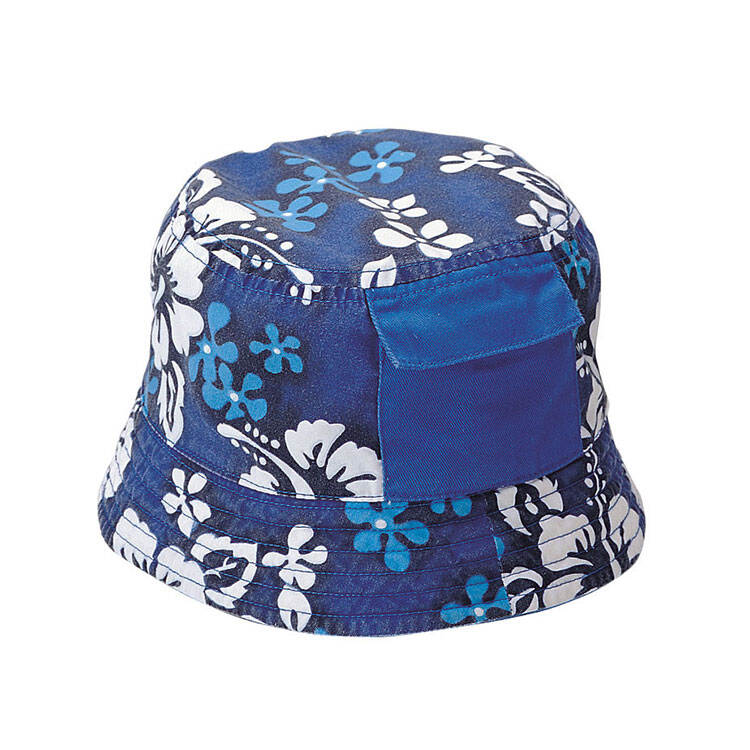 Premium Custom 7865 Tropical Floral Bucket Hat with Utility Pocket and Flap Closure Five Colorways Wide Brim Outdoor Sun Cap for Beach Festival Travel and Promotional Branding