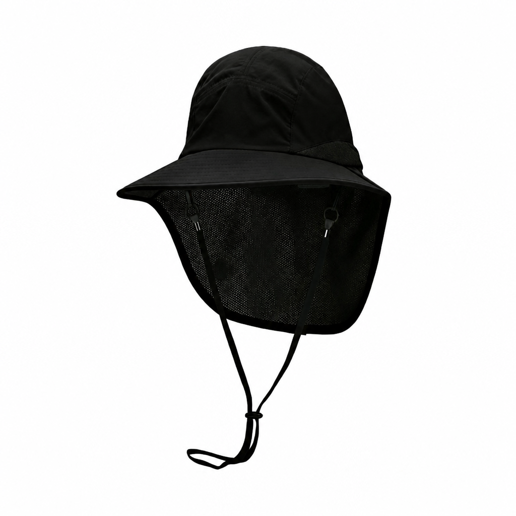 Premium Custom Wild Brim Waterproof UV Protection Bucket Hat with Cape Professional Baseball Cap with Custom Logo Embroidery for Daily Wear and Outdoor Activities