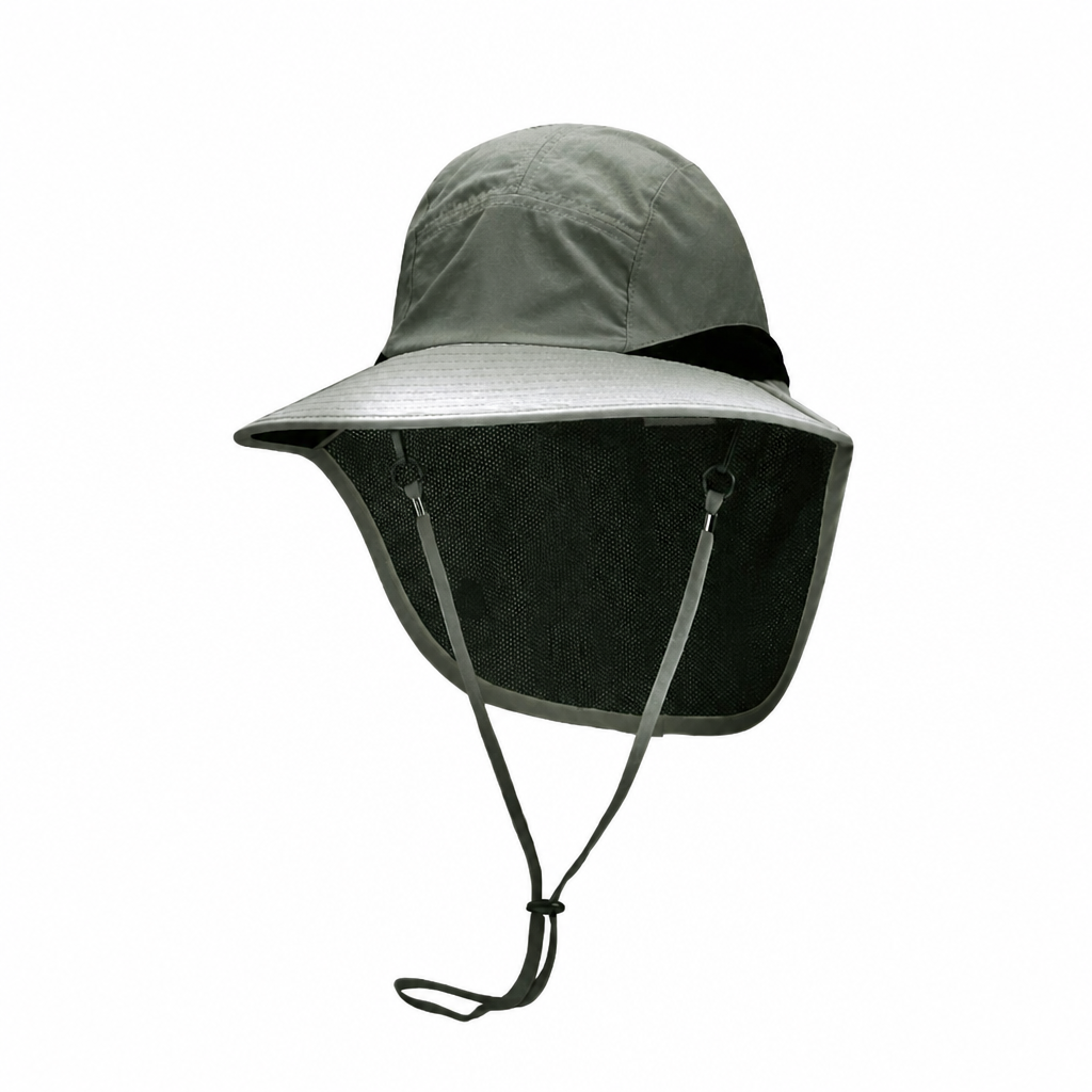 Premium Custom Wild Brim Waterproof UV Protection Bucket Hat with Cape Professional Baseball Cap with Custom Logo Embroidery for Daily Wear and Outdoor Activities