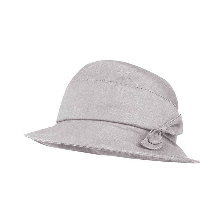 Premium Custom 6606 Cloche Hat with Self-Fabric Bow Two Colorways Sectioned Crown Woven Linen Blend Winter and Autumn Fashion Hat for Casual Wear and Promotional Branding