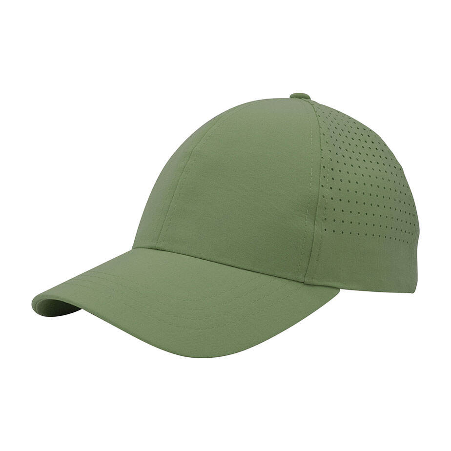 Premium Custom J7271 Perforated Ponytail Performance Cap with Laser-Cut Ventilation and Rear Opening Lightweight Breathable Sports Hat Adjustable Closure for Running Fitness Outdoor Activities and Promotional Branding
