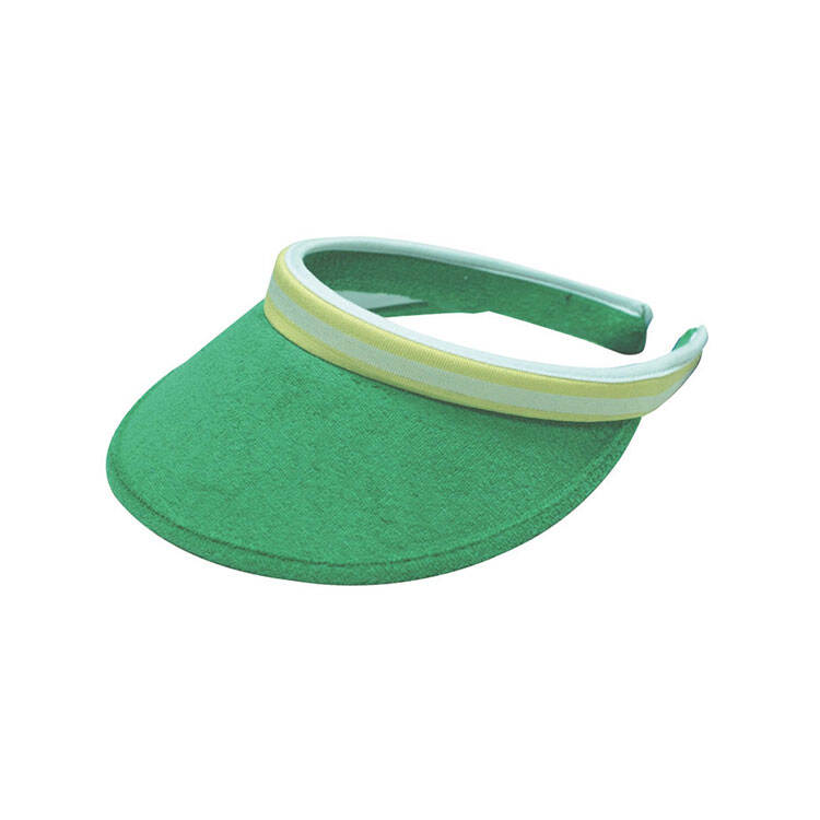 Premium Custom Promotional Natural Straw Clip-On Visor Sun Hat with Unique Weaving Taping on Crown Model 4125 Adjustable Athletic Headwear for Golf Tennis Beach Outdoor Sports Events Branded Merchandise