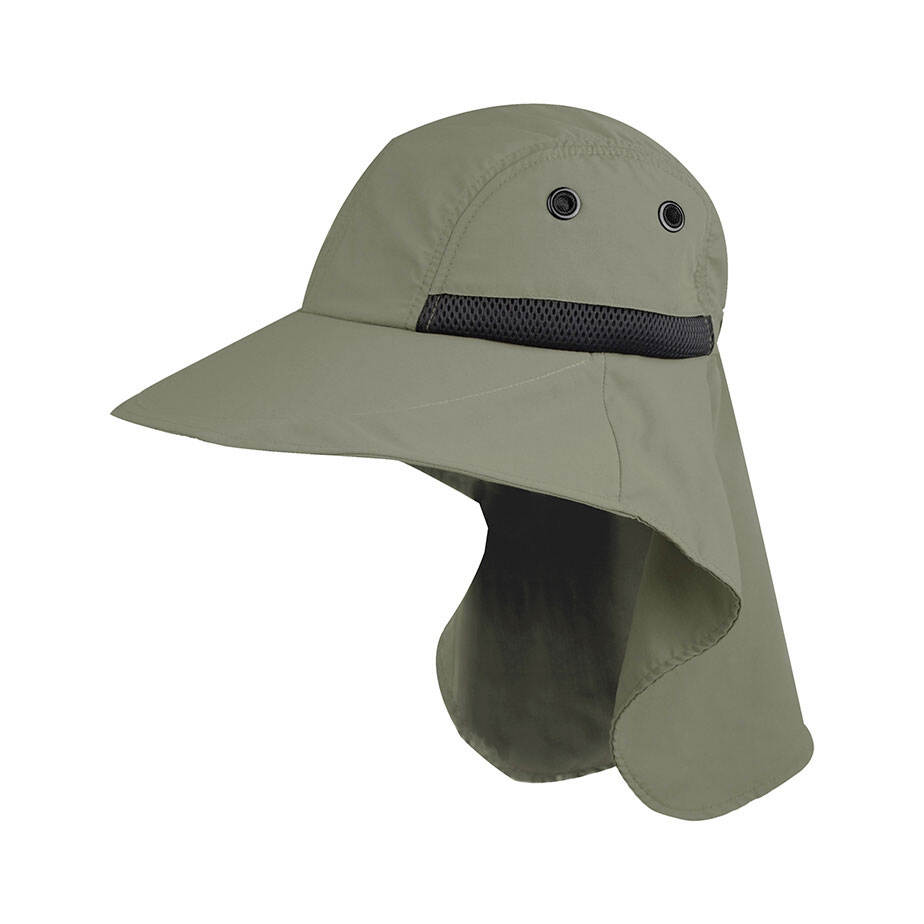Premium Custom Promotional Lightweight Nylon Wide Brim Flap Cap Model J7213A High-Performance UV Protection Sun Hat for Men Outdoor Hiking Fishing Exploration