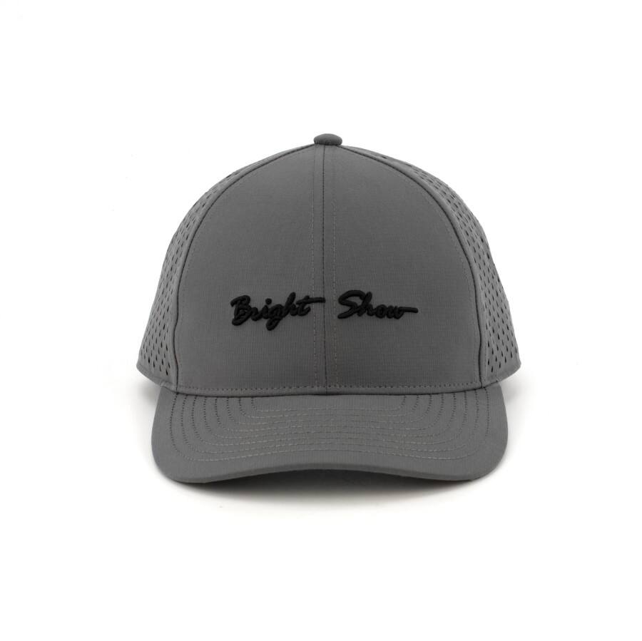 Premium Custom Curved Brim 6-Panel Structured Baseball Cap 3D Embroidery Laser Perforated Mesh1 Professional Baseball Cap with Custom Logo Embroidery for Daily Wear and Outdoor Activities