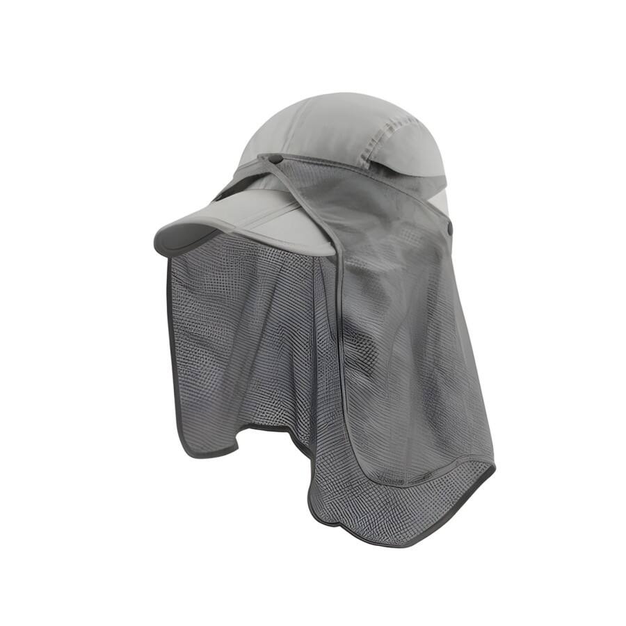 Premium Custom Long Brim 3-Fold Foldable Breathable Mesh Baseball Cap with Detachable Cape Professional Baseball Cap with Custom Logo Embroidery for Daily Wear and Outdoor Activities
