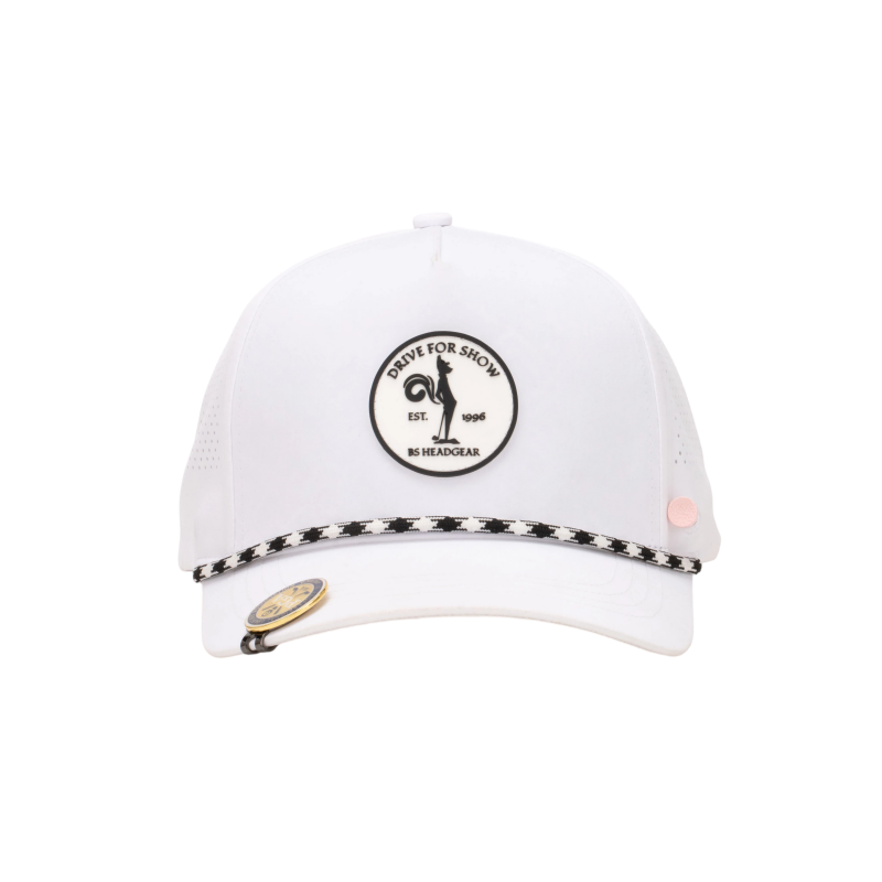 Premium Custom Structured 5-Panel Golf Cap with T-holder Embroidery & Silicone Patch Professional Baseball Cap with Custom Logo Embroidery for Daily Wear and Outdoor Activities