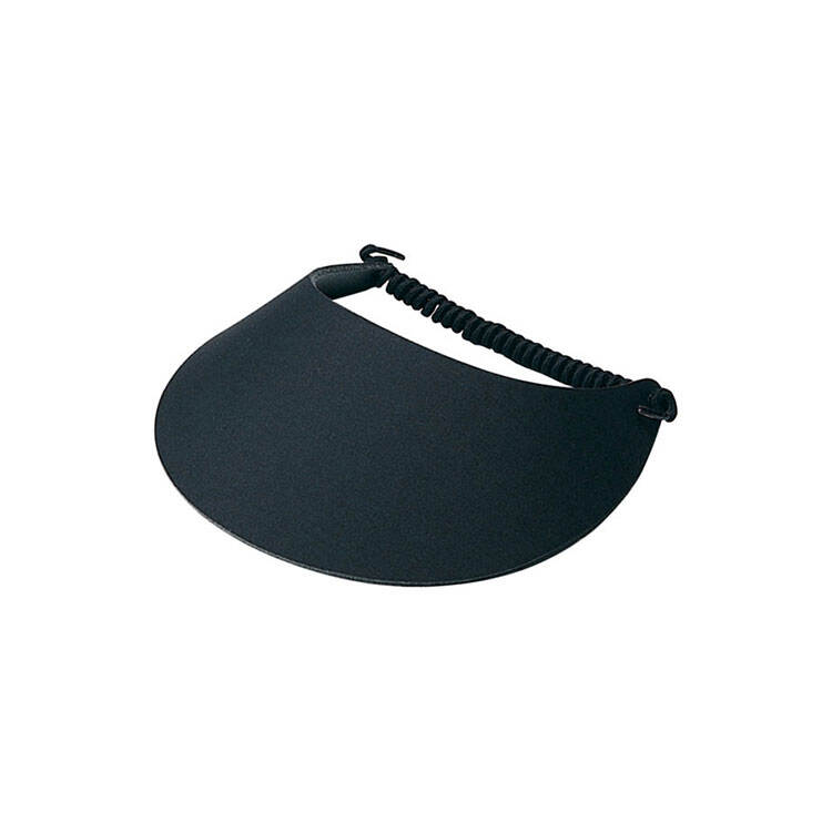 Premium Custom Promotional 100% Cotton Fabric Foam Visor Sun Hat with Elastic Twisted Strap Model 4202B Comfortable Athletic Headwear for Golf Tennis Beach Outdoor Sports Events