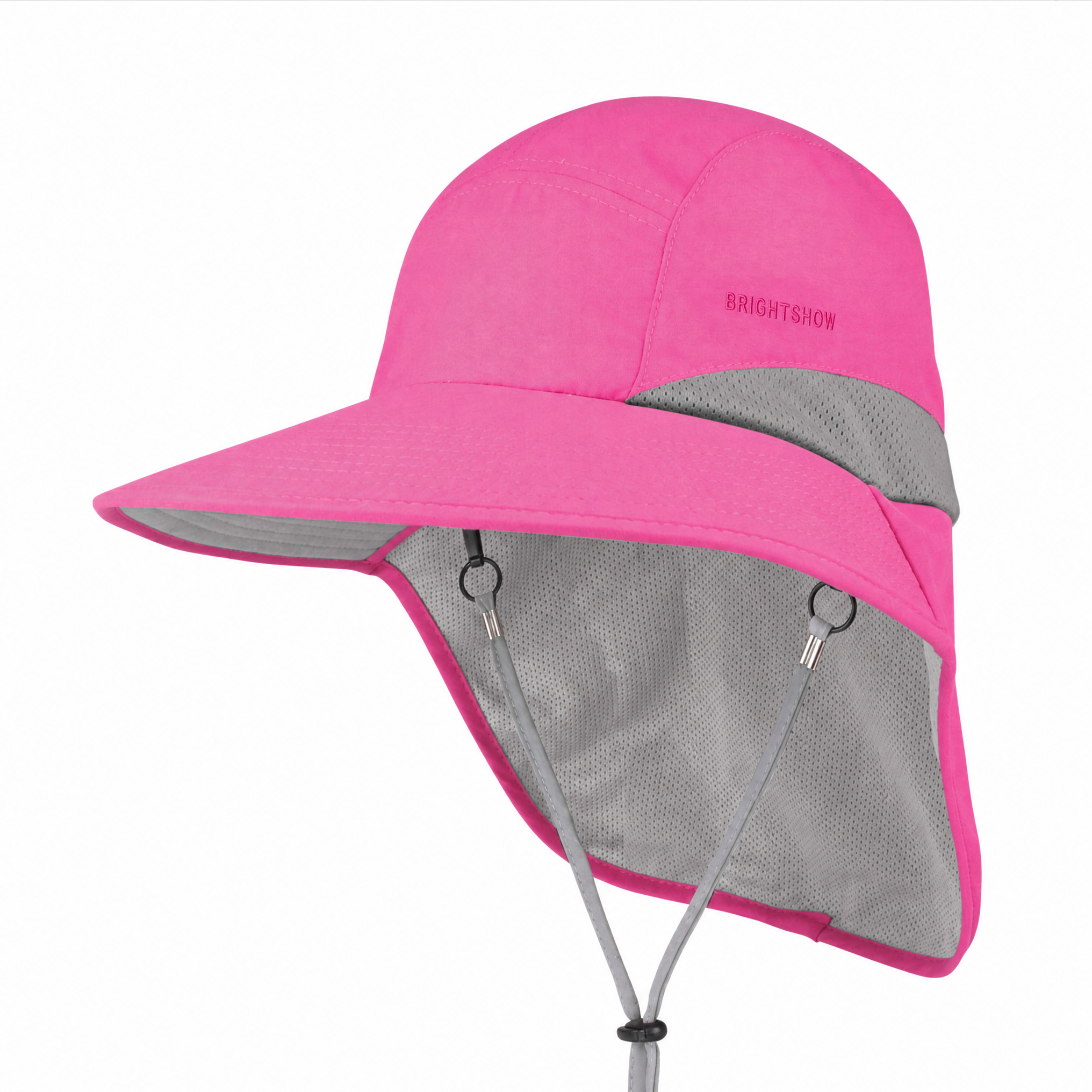 Premium Custom Promotional J7249 Taslon UV Neck Flap Cap UPF 50 Plus Sun Protection Outdoor Fishing Hat with Adjustable Draw Cord and Integrated Neck Coverage Branded Athletic Headwear


