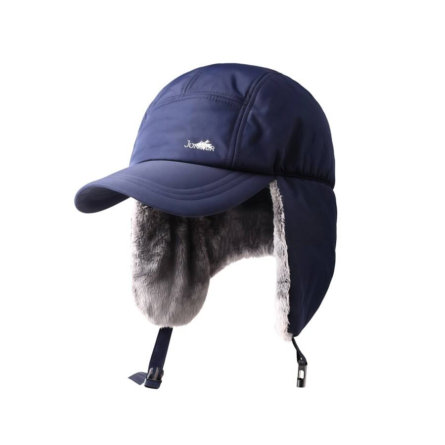 Premium Custom Winter Warm Windproof Wool Trapper Baseball Hat Professional Baseball Cap with Custom Logo Embroidery for Daily Wear and Outdoor Activities