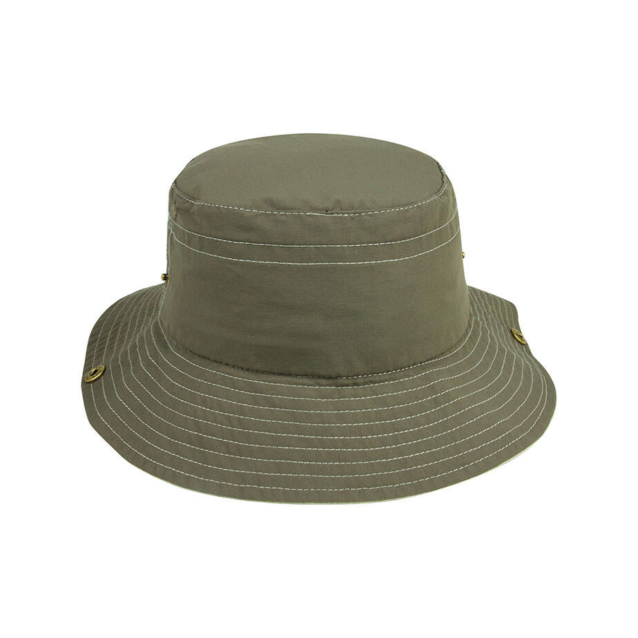 Premium Custom J7223 Taslon UV Bucket Hat with Side Snaps UPF 50+ Water-Repellent Outdoor Sun Hat with Adjustable Chin Cord for Hiking Fishing Travel