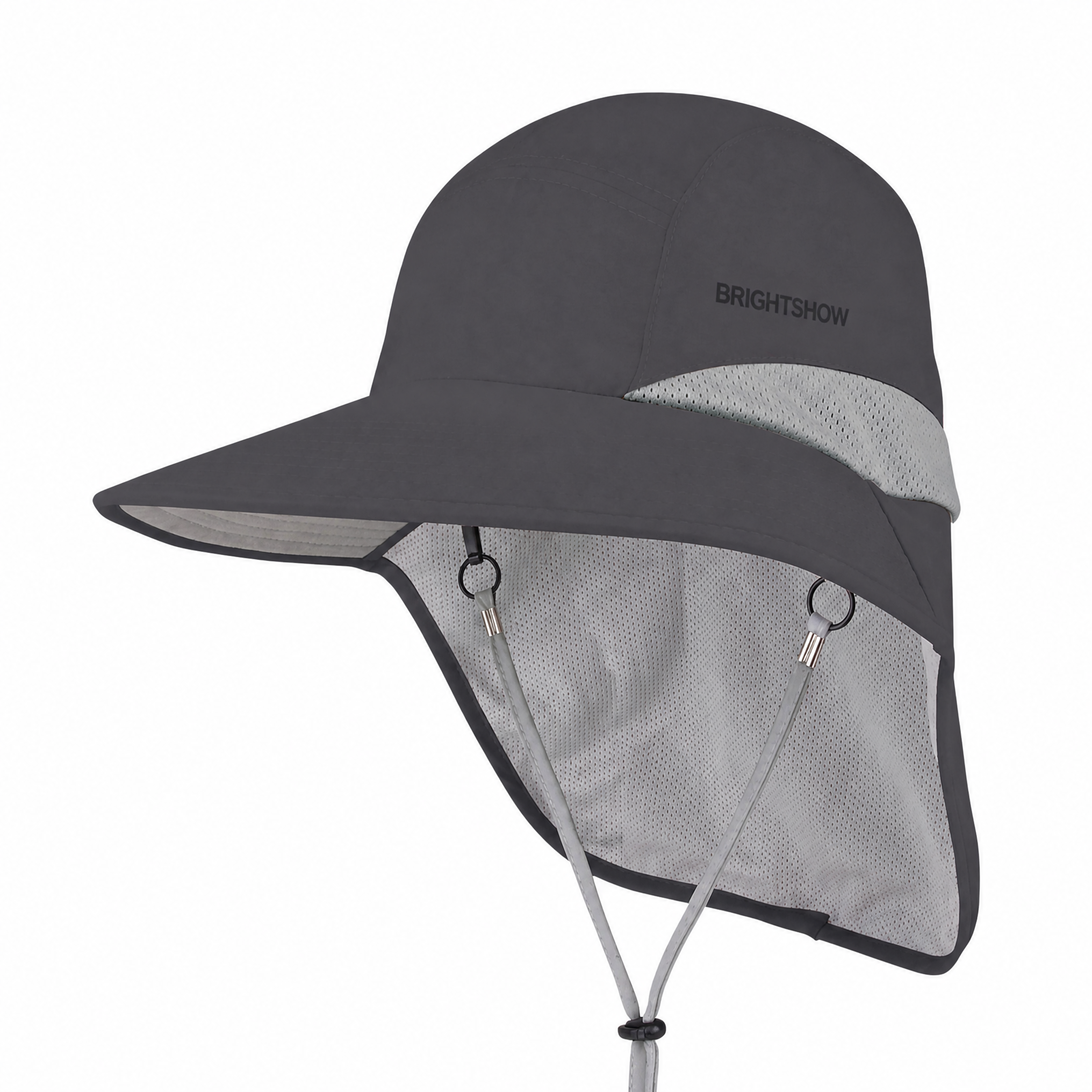 Premium Custom Promotional J7249 Taslon UV Neck Flap Cap UPF 50 Plus Sun Protection Outdoor Fishing Hat with Adjustable Draw Cord and Integrated Neck Coverage Branded Athletic Headwear

