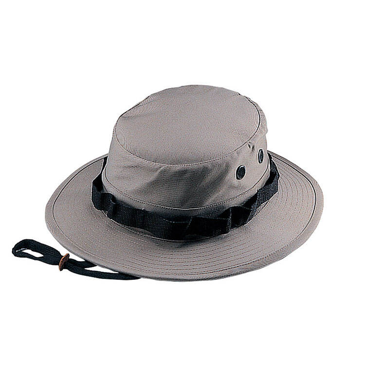 Premium Custom 9008B Solid-Color Webbing-Band Boonie Hat with Foliage Loops and Leather-Like Toggle Durable Cotton Twill Outdoor Cap for Hiking Outdoor Work and Promotional Branding