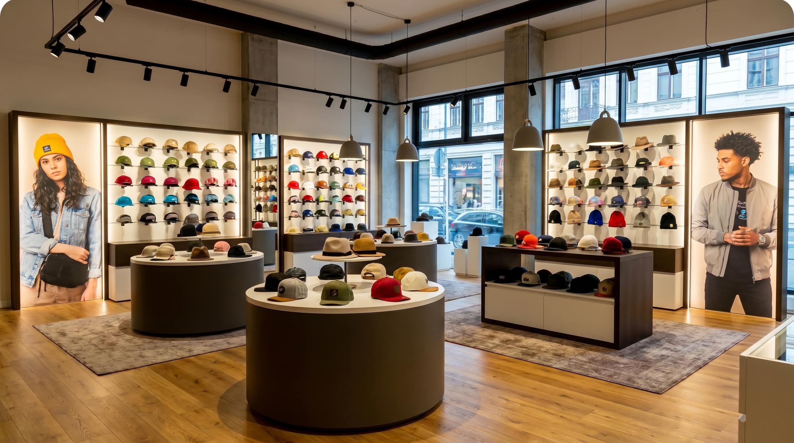 Most categories of caps & apparel