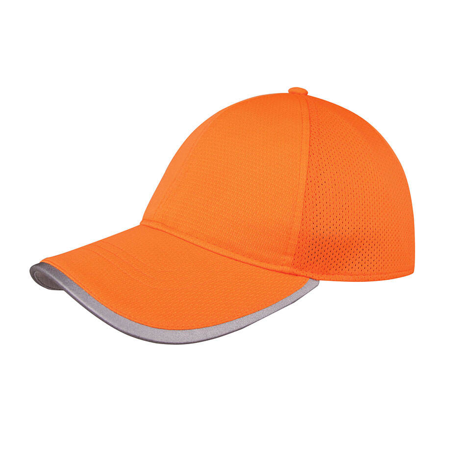 Premium Custom Structured Performance Baseball Cap with Matching Mesh Panels and Reflective Visor Trim Breathable Sports Hat Adjustable Closure for Running Outdoor Activities Team Uniforms and Promotional Branding