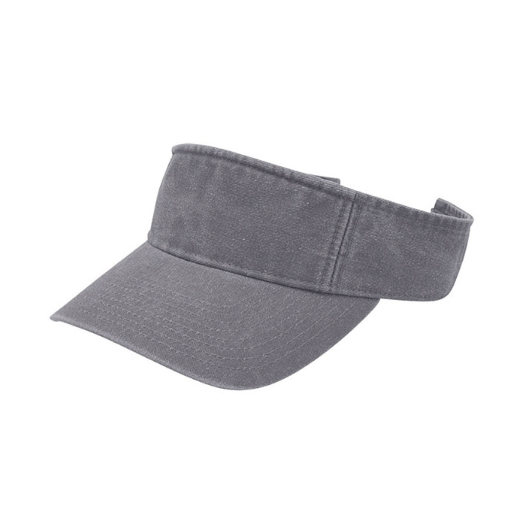 4021C Washed Pigment Dyed Cotton Visor Style Custom B2B Vintage Style Visor 100% Cotton Distressed Headwear Premium Sun Visor for Lifestyle Brands
