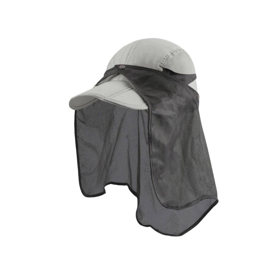 Premium Custom Long Brim 3-Fold Foldable Breathable Mesh Baseball Cap with Detachable Cape Professional Baseball Cap with Custom Logo Embroidery for Daily Wear and Outdoor Activities