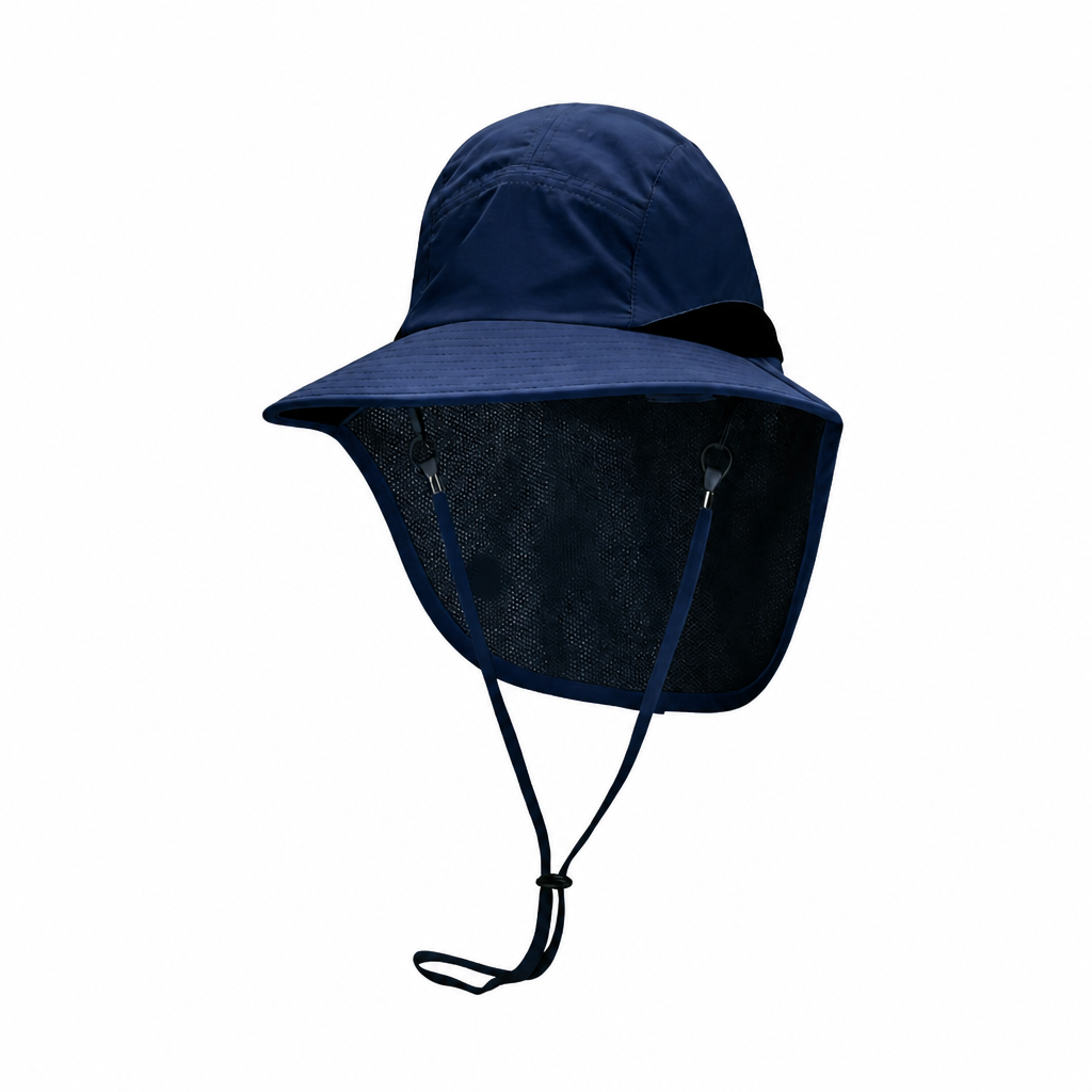 Premium Custom Wild Brim Waterproof UV Protection Bucket Hat with Cape Professional Baseball Cap with Custom Logo Embroidery for Daily Wear and Outdoor Activities