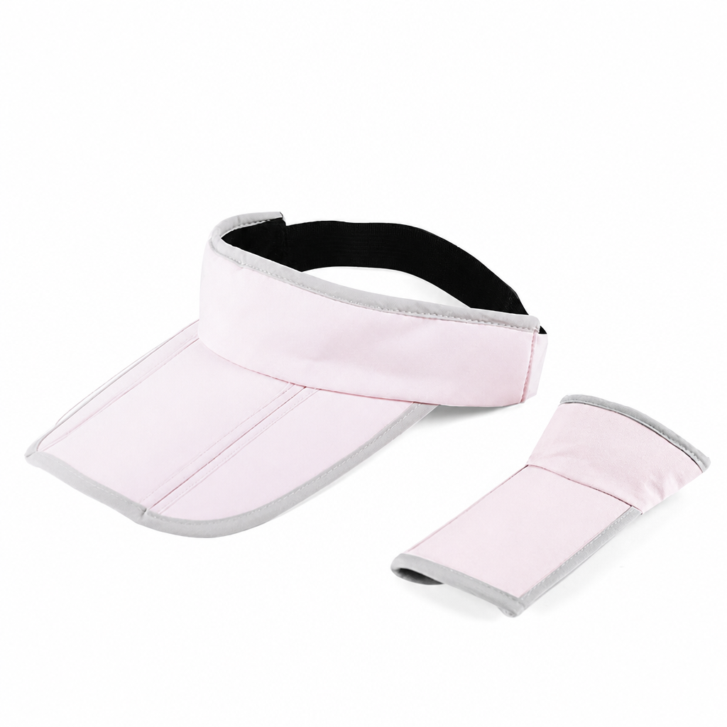 Premium Custom 3-Fold Packable UV Protection Open Top Sun Visor with Elastic Sweatband Professional Baseball Cap with Custom Logo Embroidery for Daily Wear and Outdoor Activities