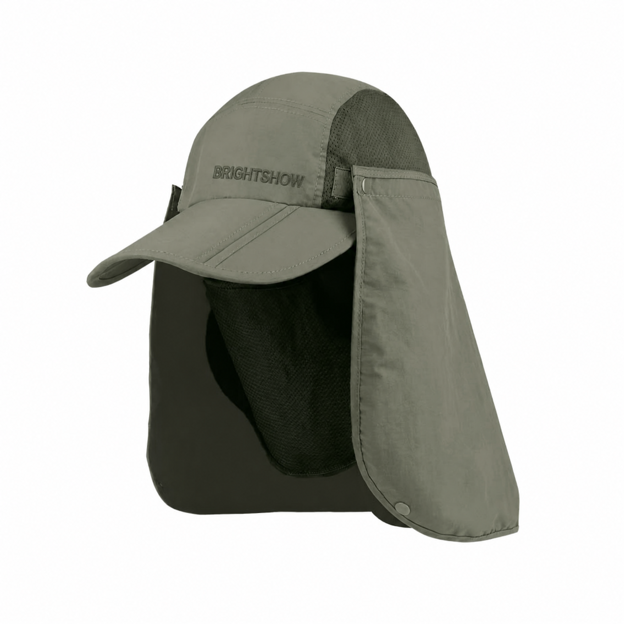 Premium Custom Promotional J7236 Taslon UV Neck Flap Cap with Built-in Storage Bag UPF 50+ Sun Protection Outdoor Fishing Hat Packable Hiking Travel Sun Hat Branded Athletic Headwear



