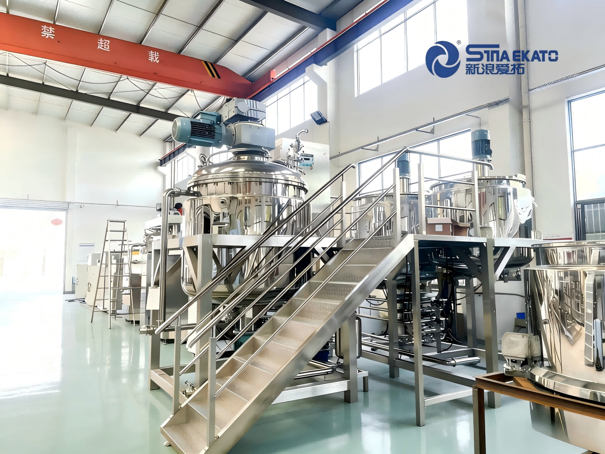 2000L Cream and Lotion Vacuum Emulsifying Mixing machine
