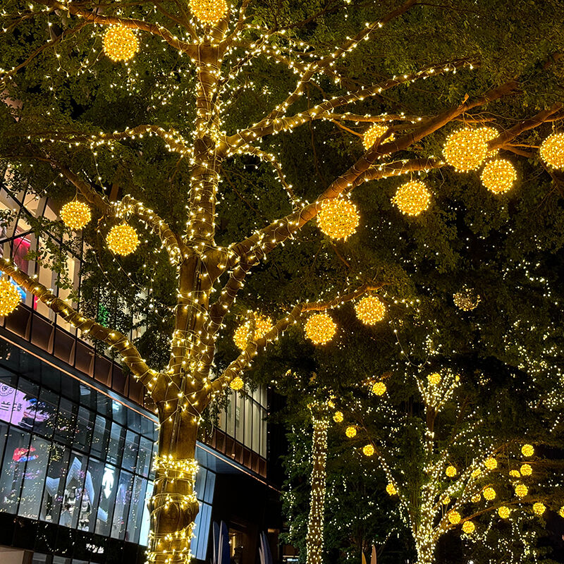 Malaysia Plaza Lighting Project: Durable PVC String Lights & Net Lights for Public Spaces | Night Watcher Lighting