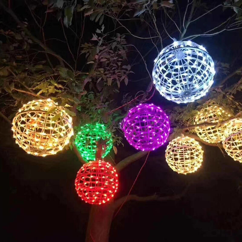 Rattan Ball Lamp Christmas Decorations