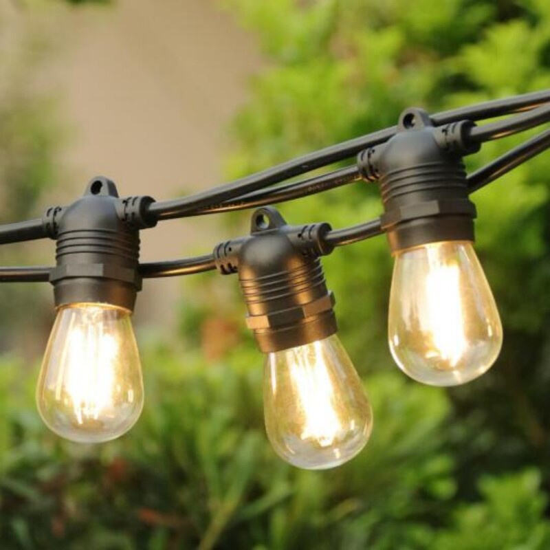 Festoon String Light With S14 LED Bulb fixed sockets