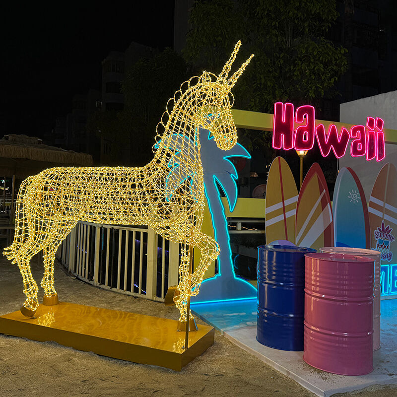 Custom 3D Rope Motif Light for Hawaii Commercial Streetscape | Night Watcher Lighting Case Study