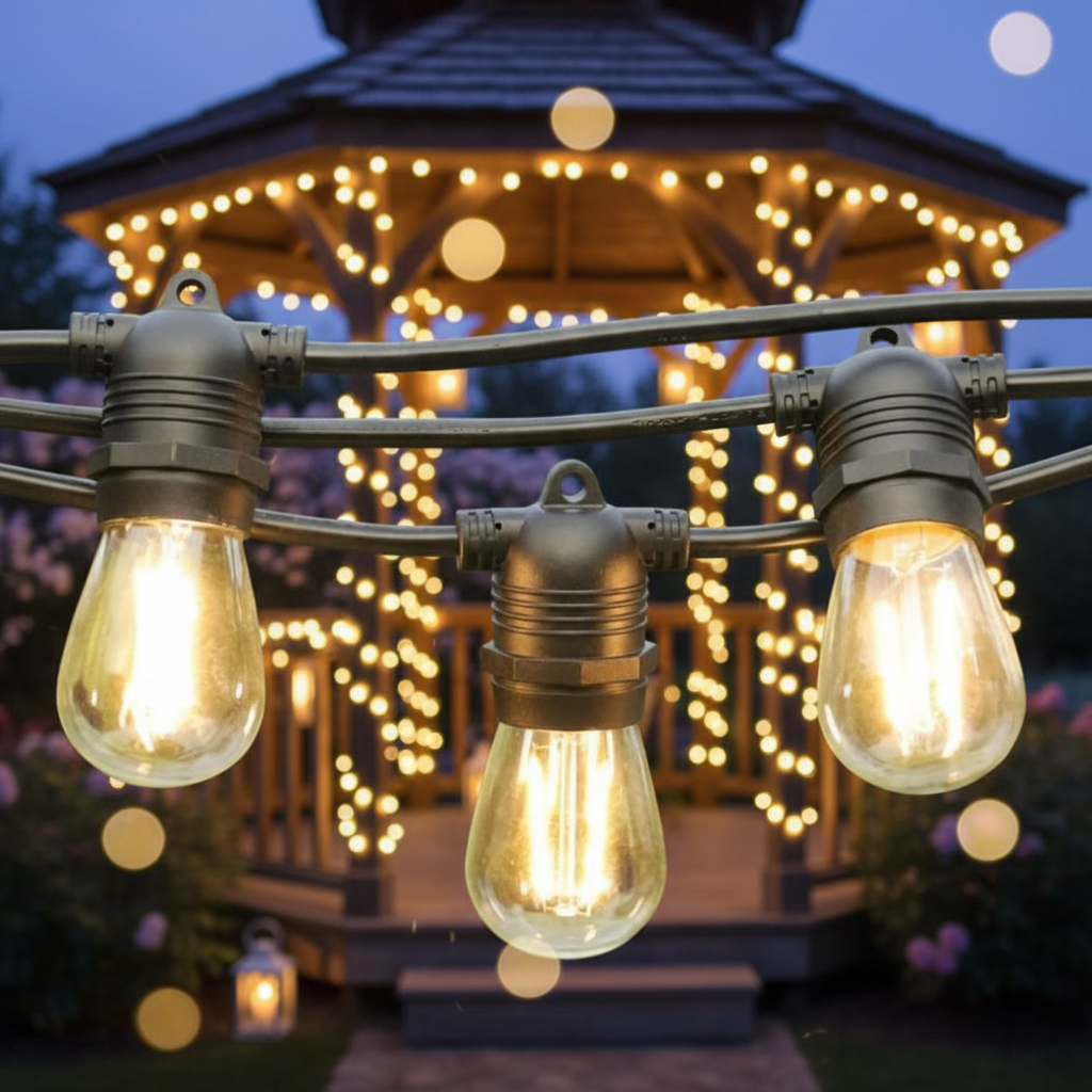 How Outdoor Solar Festoon Lights Can Enhance Your Event Ambiance