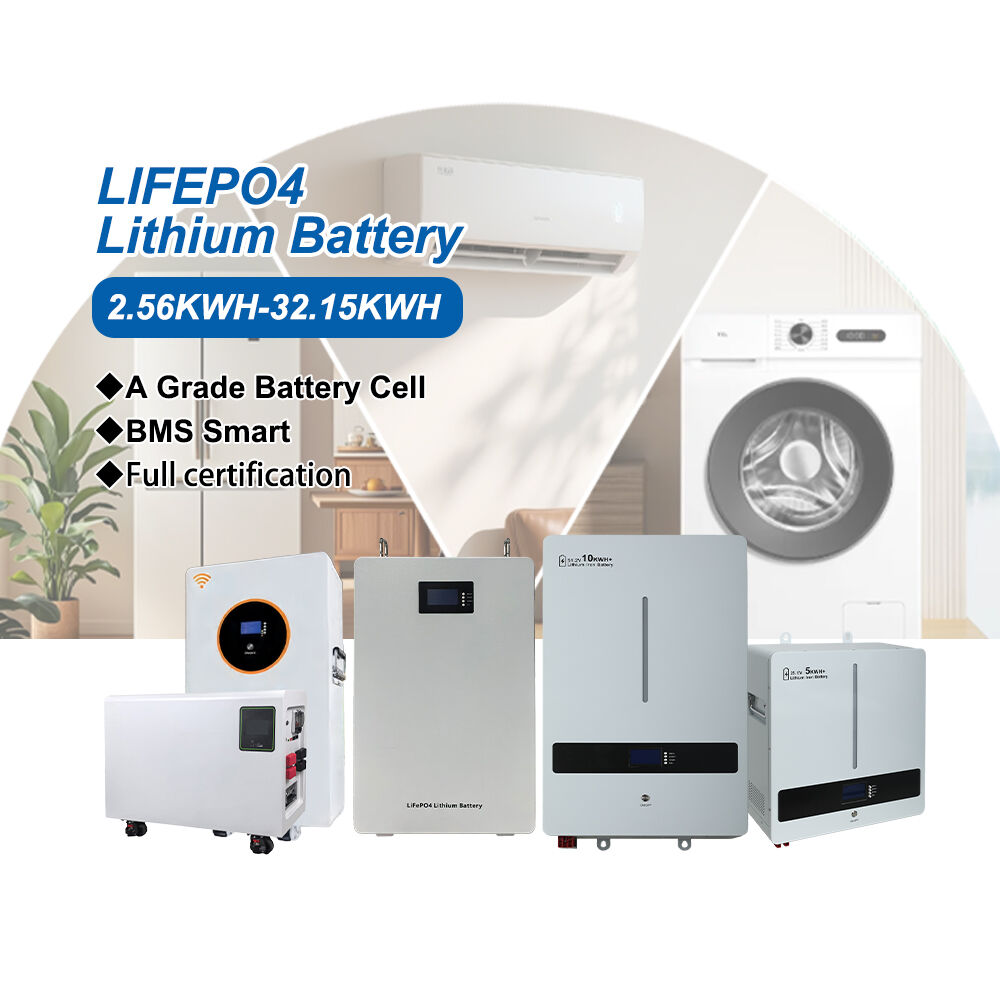 BATTERIE AU LITHIUM FER PHOSPHATE (LIFEPO4) 25,6 V / 51,2 V : sécurité élevée et longue durée de vie en cycles ; cellules non toxiques et respectueuses de l’environnement, pouvant supporter jusqu’à 8 000 cycles ; gestion automatique de la charge/décharge
