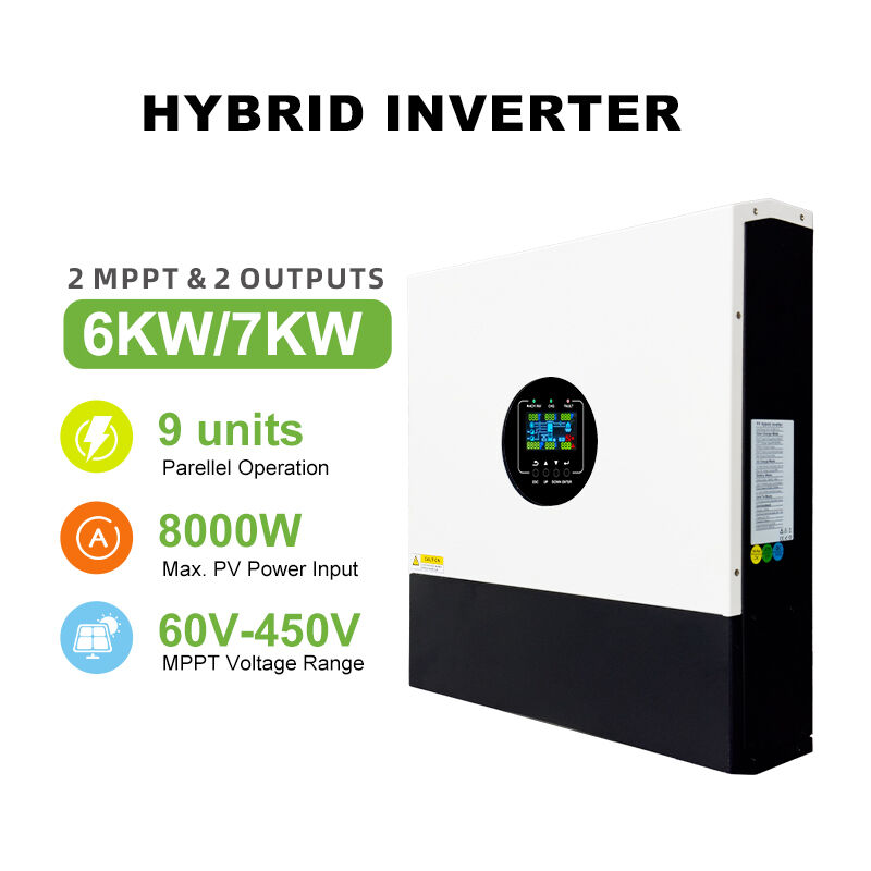Invertor hibrid solar SOL IA-D3 6000 W / 7000 W me dy MPPT për ruajtjen e energjisë shtëpiake, përdorime tregtare dhe bujqësore
