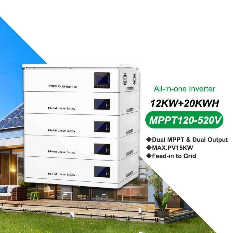 12KW 20KWH All-in-One Solar Energy Storage System | Dual MPPT Hybrid Inverter with Built-in LiFePO4 Battery manufacture