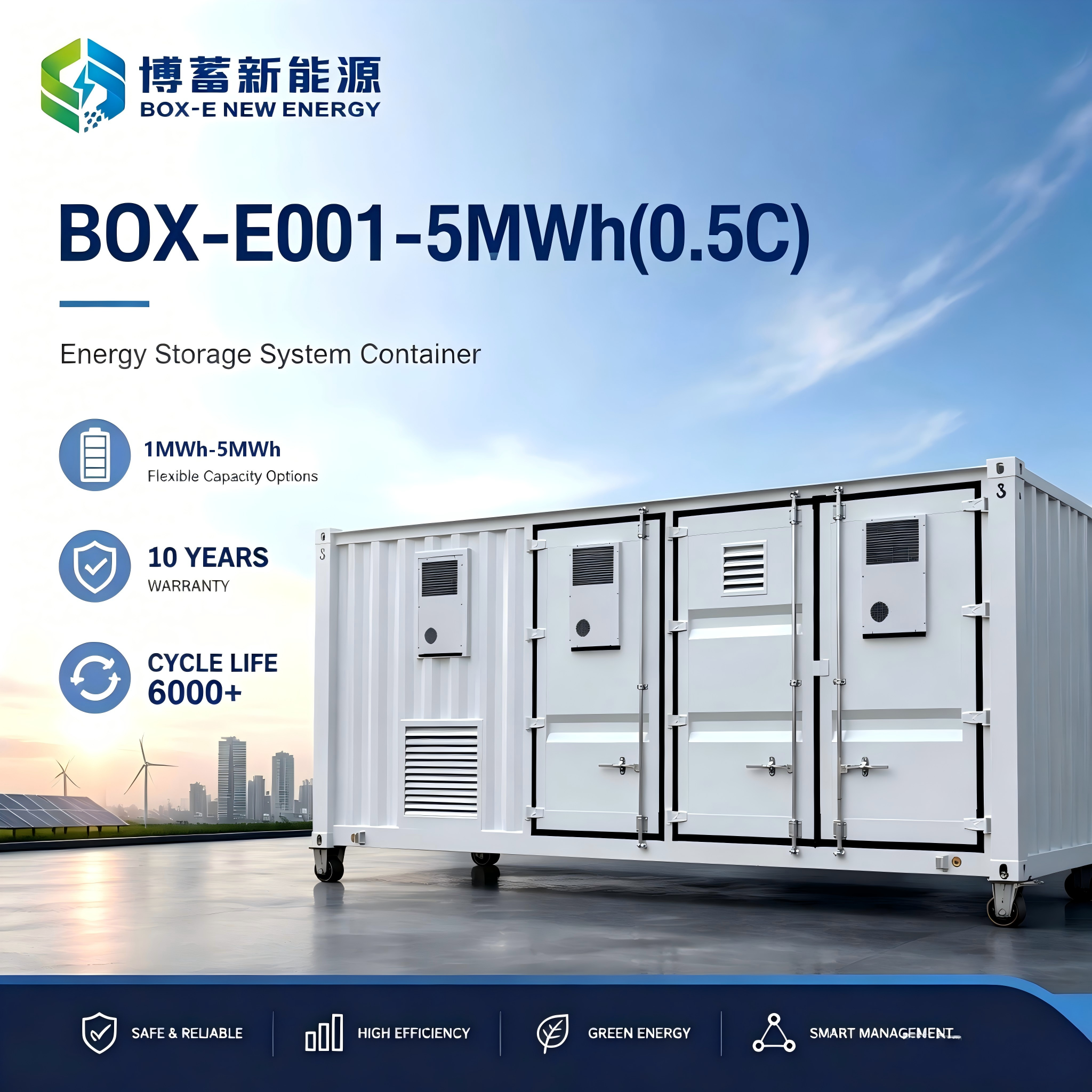 5MWh BESS Container Lithium Battery 500kW Energy Storage 10 Years Warranty Outdoor 